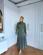 Classic Flow Dress – Sage Green - Image 2