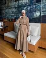 Elegant Honey Maxi Dress