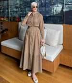 Elegant Honey Maxi Dress - Image 2